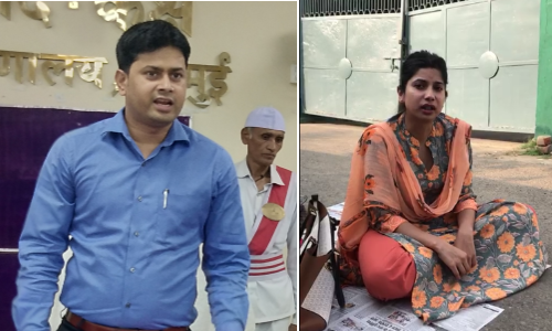 जिलाधिकारी आवास के बाहर धरने पर बैठी डीएम की पत्नी, लगाए ये आरोप! जिलाधिकारी आवास के बाहर धरने पर बैठी डीएम की पत्नी, लगाए ये आरोप!