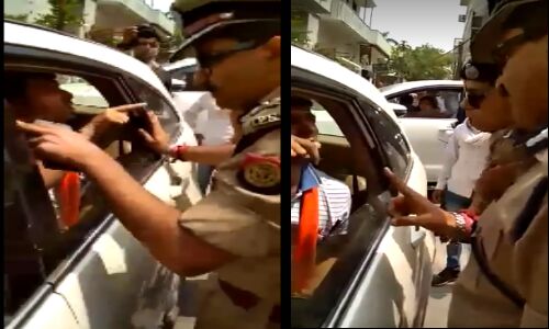 बीजेपी विधायक ने सरेराह ईमानदार आईजी रमित शर्मा को हडकाया, सिपाही दरोगा की इस सरकार में औकात क्या? बीजेपी विधायक ने सरेराह ईमानदार आईजी रमित शर्मा को हडकाया, सिपाही दरोगा की इस सरकार में औकात क्या?