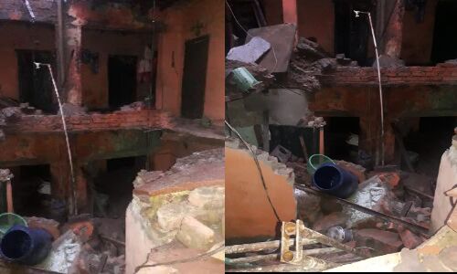 गाजियाबाद में तेज बारिश के चलते एक मकान की छत भरभराकर गिरी, 1 लड़की की मौत, 2 बच्चे घायल, पुलिस राहत कार्य में जुटी