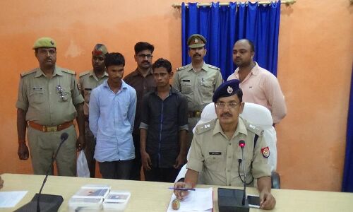 व्यवसायी से रंगदारी मांगने के मामले का किया एसपी ने खुलासा