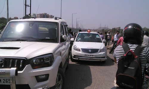 मुख्यमंत्री का गाजियाबाद में कार्यक्रम, कई किलोमीटर लम्बा लगा जाम