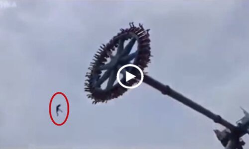 वीडियो: देखिए कैसे झूले से बहुत दूर गिरा युवक, फिर...