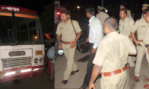आगरा अलीगढ हाइवे पर रोडवेज में लूट