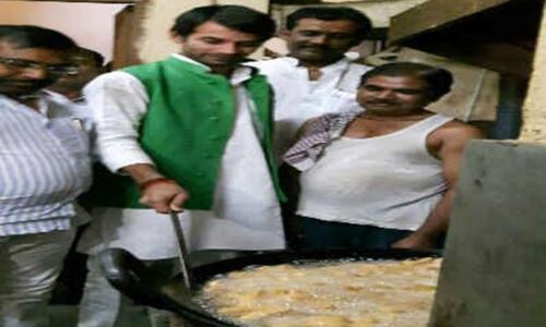 कैंटीन निरीक्षण के दौरान स्वास्थ्य मंत्री खुद बनाने लगे मिठाई, दिया साफ-सफाई रखने का निर्देश